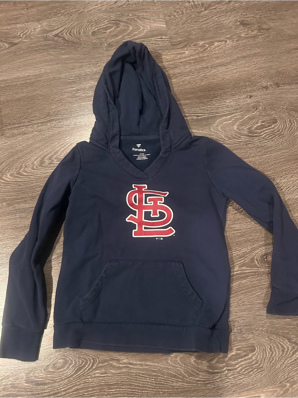 Fanatics Navy Hoodie with Red Team Accent